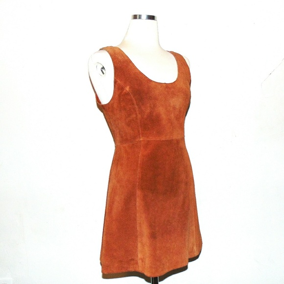 kookai Dresses & Skirts - KOOKAI Cognac 100% Leather Dress